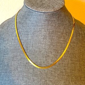 NEW Gold Tone Alloy 20” inch Herringbone Necklace
